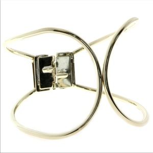 Lane Bryant Hinged Gold Cuff Bracelet NWOT